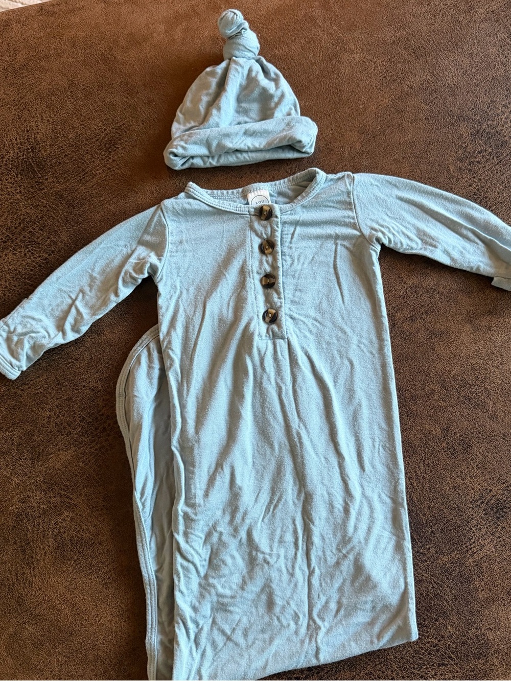 Lou Lou and Company 3-Piece Gown, Hat & Swaddle Blanket Set - Blue